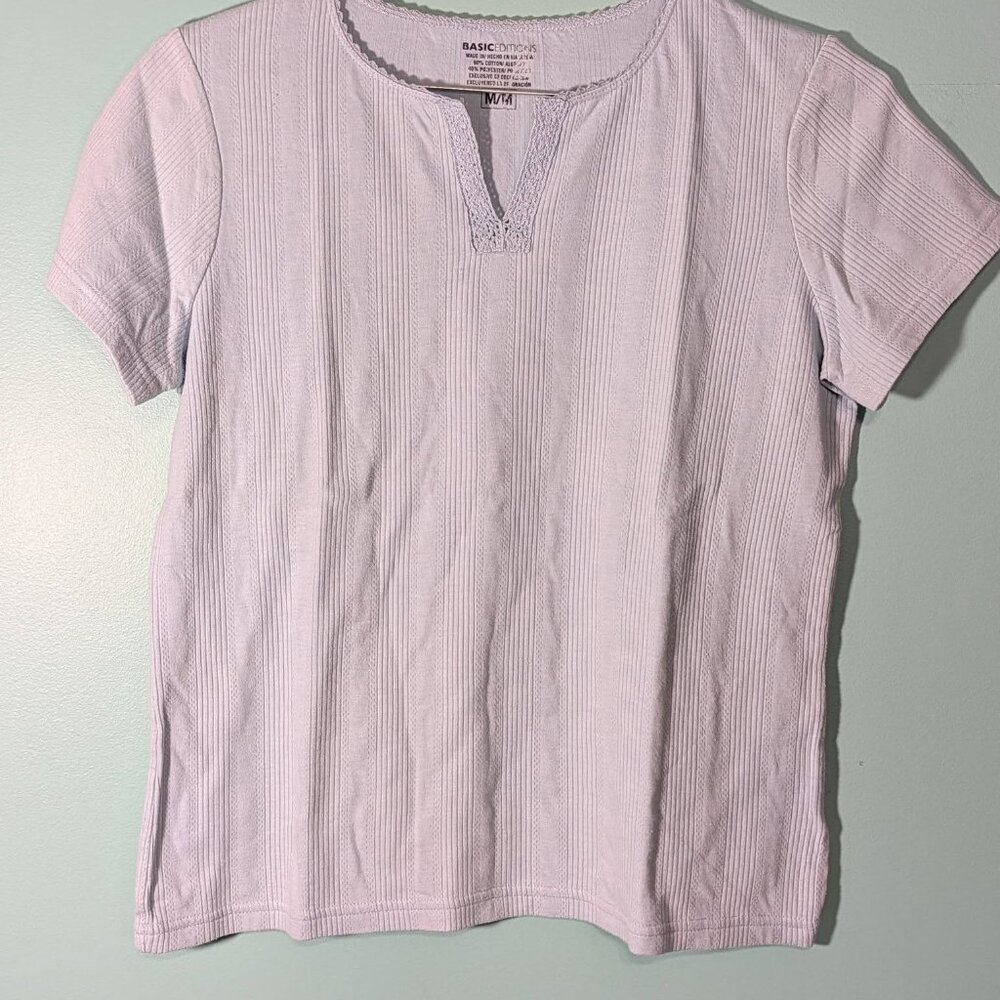 Basic‎ Editions Women's Light Blue Shirt Size Medium